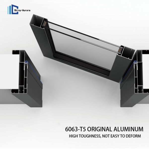 6063-T5 Aluminium Profile Sliding Door , Broken Bridge Aluminium Bathroom Sliding Door