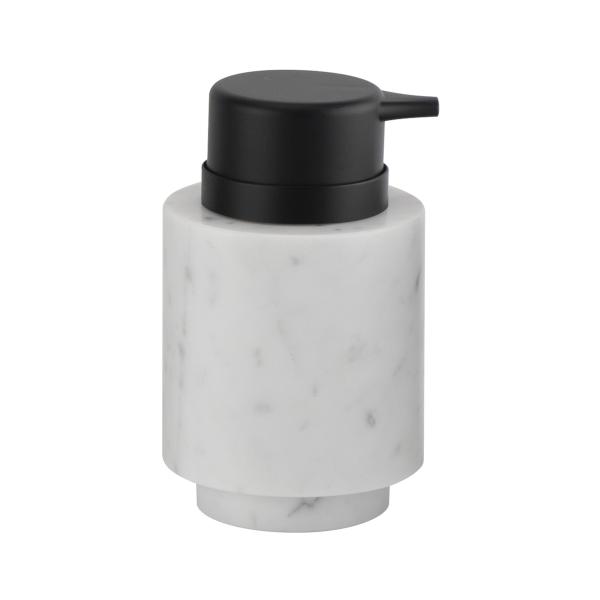 Round Kalala White Marble Bathroom Accessories Sets Marble Soap Dispenser Set With Based