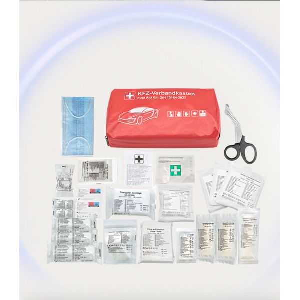 Hot Sale Automotive Safety Rescue and First Aid Bag DIN13164-2022 Compliant First Aid Kit for Car