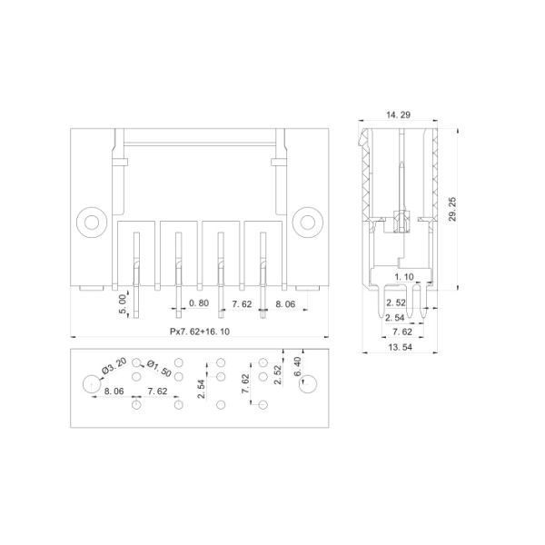 7.62mm Spacing 30Amp Pluggable Plug-in Screw Terminal Blocks Plug + Header