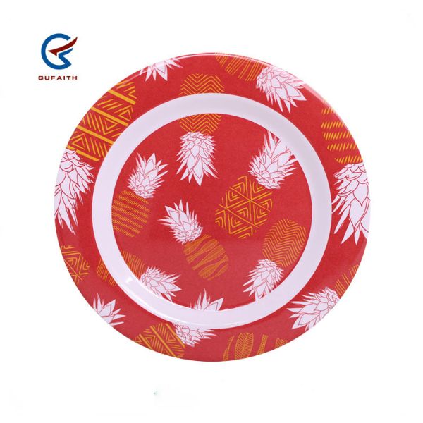3PCS Red Melamine Dinnerware Set For Camping Indoor Outdoor Use Kitchen
