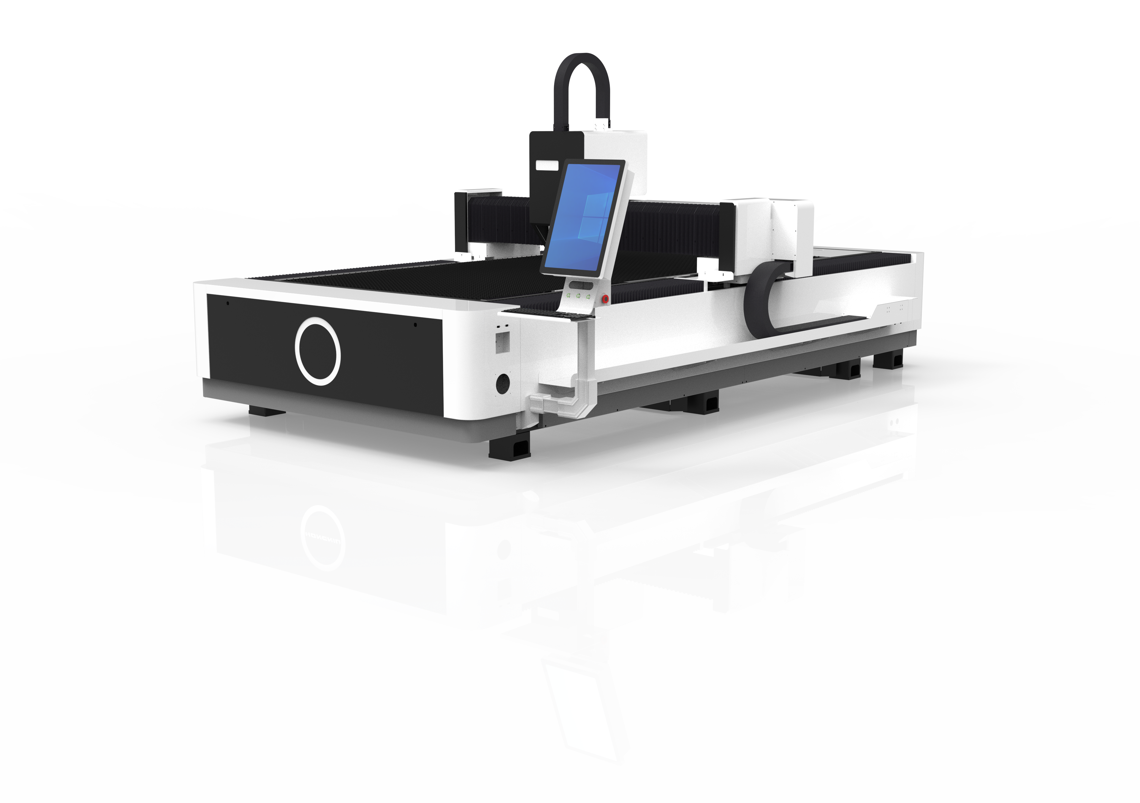 Machine de découpe laser à fibre de tôle d'acier inoxydable 6 kW