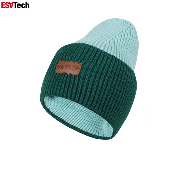 Оранжевая Hi зима сплошного цвета логотипа вышивки шляпы Beanie Vis теплая вяжет