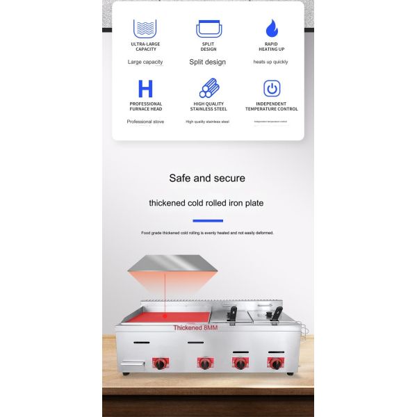 Easy Operation Electric Griddle The Ultimate All-in-One Frying French Fries Machine