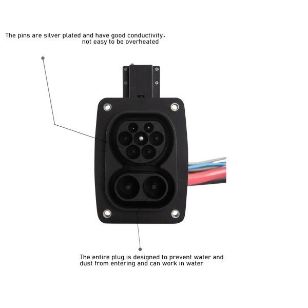 EVCOME Ev Charger Connector CCS2 Socket (80A 125A 150A 200A )  Without Cable OEM ODM CE UKCA ROHS