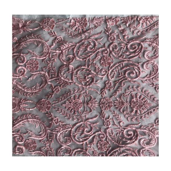 Easily Customizable Luxury 3D Flowers Beaded Embroidery Lace Fabric New Design Lace for Women's Clothing Dance  Dresses