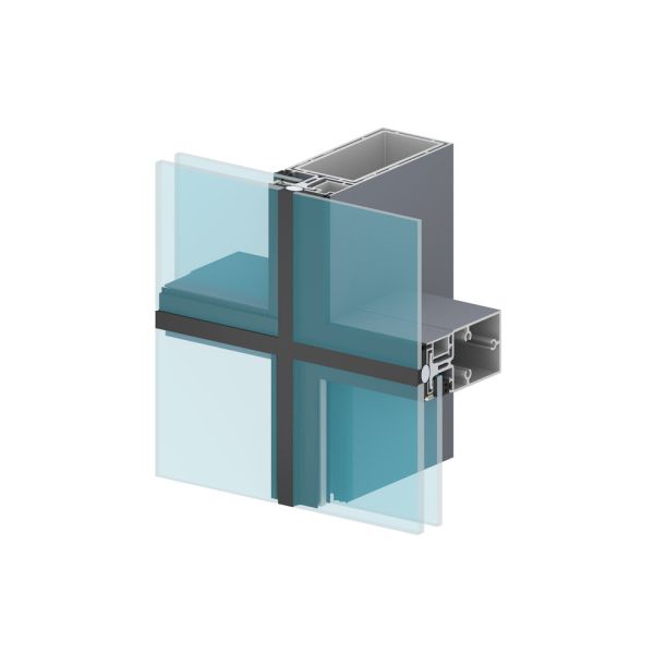 Штранг-прессование покрытое порошком алюминиевое профилирует алюминиевую стеклянную ненесущую стену