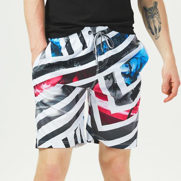 Water Repellent Custom Beach Shorts , Mens Casual Beach Shorts Spandex Polyester Material