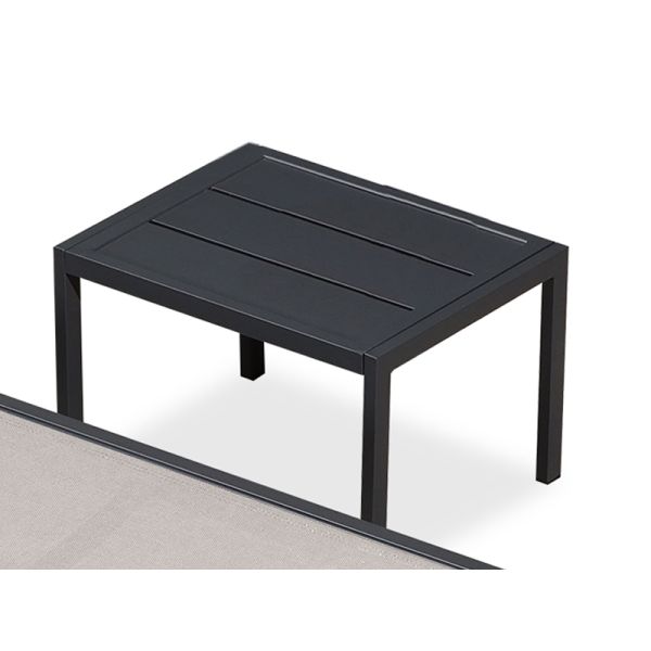 Outdoor Lounge Chair Set Aluminum Patio Chaise Lounger Side Table and Pillow Outside Pool Beach Sunbathing Tann