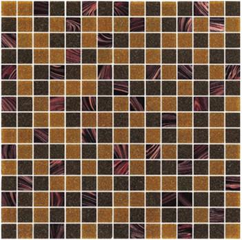 Sanding brown 20mm glass mosaic blend pattern for boarder decoration