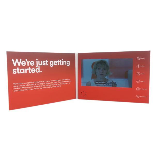 ODM карты брошюры USB HD LCD видео- для сертификата CE ROHS продвижения маркетинга