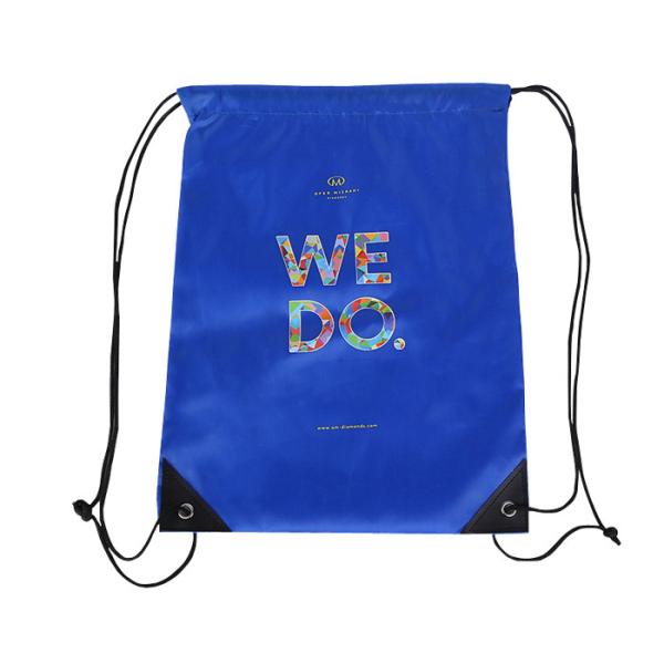 210D Polyester Woven Packaging Bags Dark Green Single Side Image For Advertising