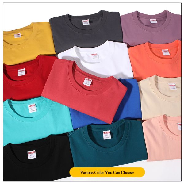 T-shirts à manches longues en blanc 280gm ordinaire 100% coton Homme T-shirt en coton épais surdimensionné