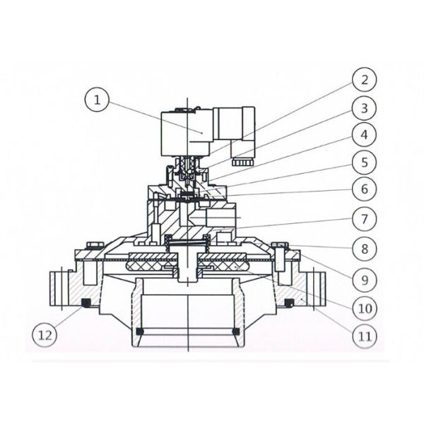 CA76MM 220V AC 50/60HZ Pneumatic Pulse Valve , Dust Collector Pneumatic Diaphragm Valve