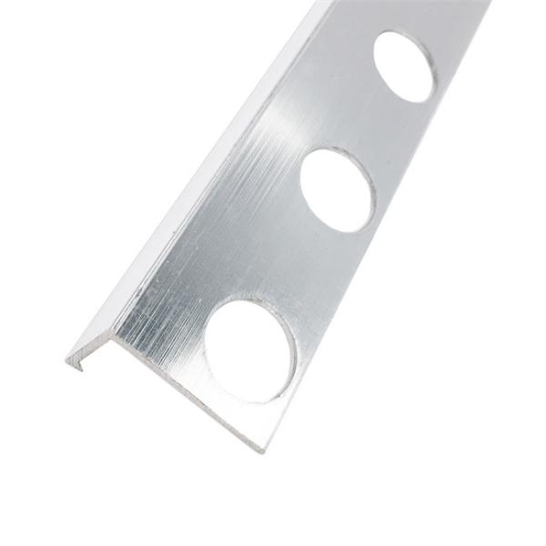 Matt Silver Tile Edge Trim For Wall , Aluminium Inside Corner Tile Trim