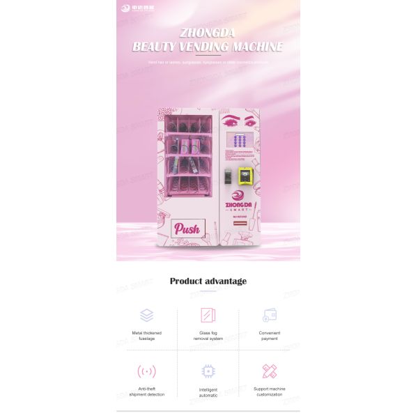 Zhongda New Model Tabletop Mini Lashes Vending Machine Beauty With Coin