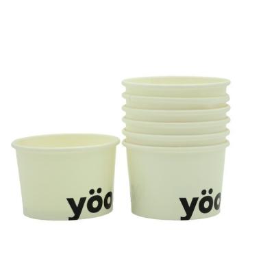 4 Oz Disposable Ice Cream Bowls White Eco Friendly Frozen Yogurt Cup