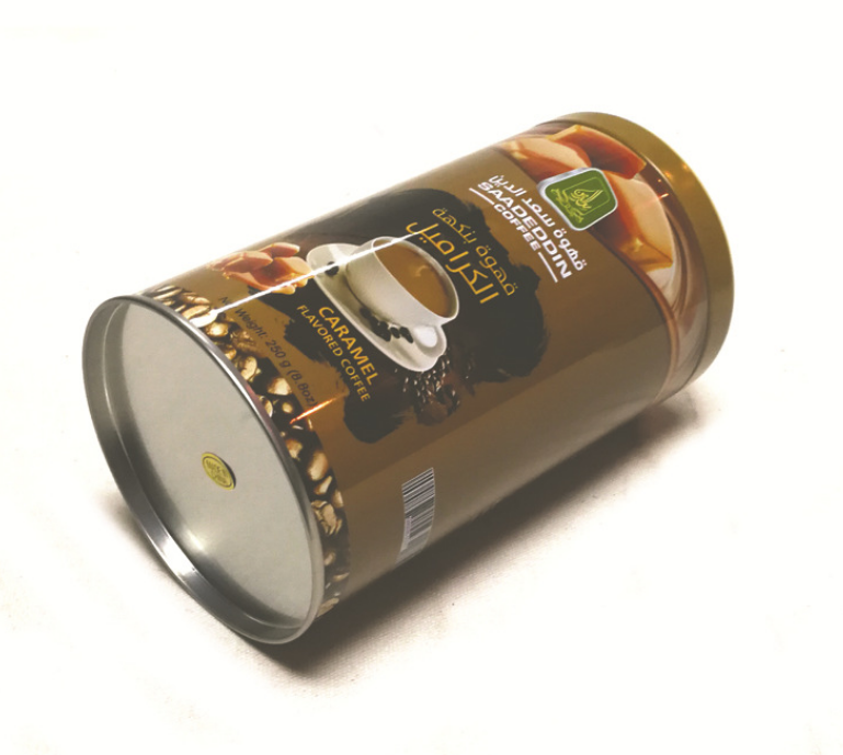 3D café reciclable de encargo Tin Cans Embossing Printing