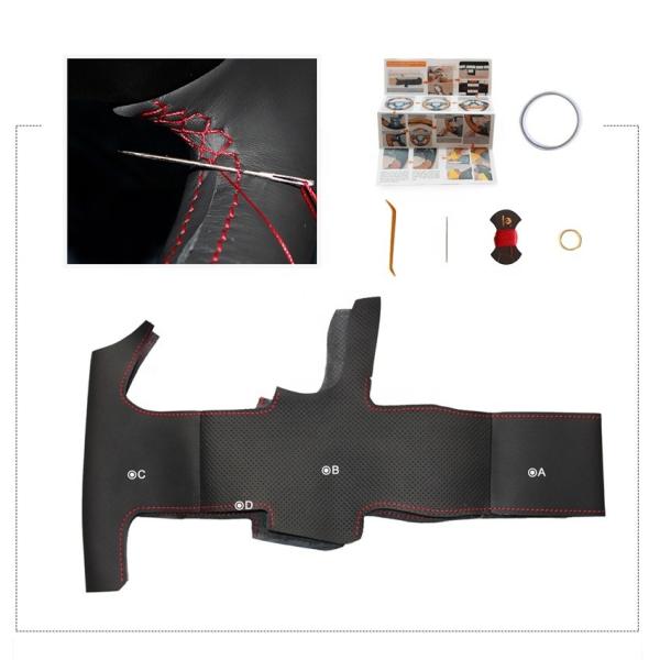Customized Hand Sewing Car Accessories Steering Wheel Cover for Nissan March Sunny Versa