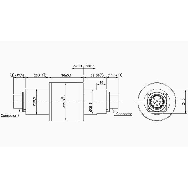 4 Power and 1 100M Ethernet Slip Ring with Aluminum Alloy Housing for Industrial Applications