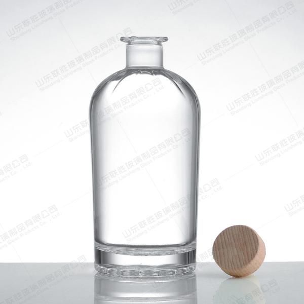 Transparente 750ML Etiqueta personalizada Flint garrafas vazias de vidro bebidas alcoólicas garrafa grande para bebida