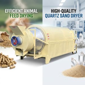 SUNO Agricultural Mini Rotary Drum Dryer For Animal Feed Quartz Sand