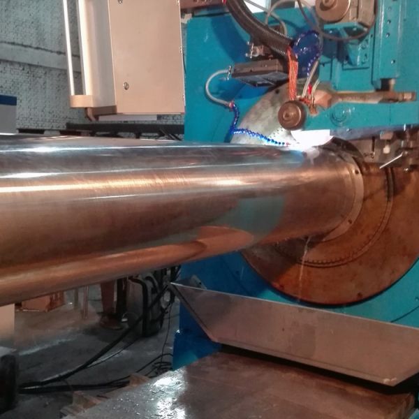 Johnson Slotted Screen Welded Wire Mesh Machine With Rotary Drum Pulling Box