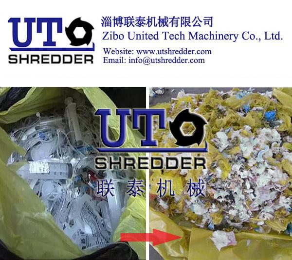 Medical Waste Shredder/Biomedical Waste Shredder/Double Shaft Shredder/high capacity Medical waste crushing machine