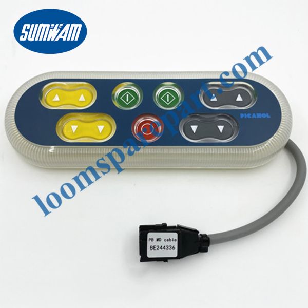Weaving Picanol Loom Spare Parts Push Button Control Box With Led