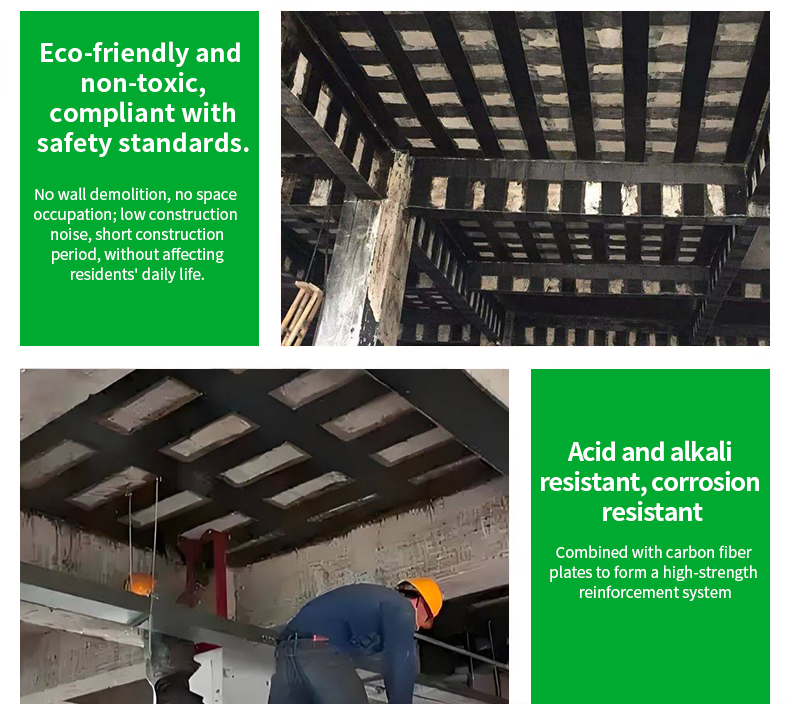 High Strength Structural Carbon Fiber Plate Bonding Adhesive AB Component Epoxy Glue for Concrete Strengthening Retrofit Works