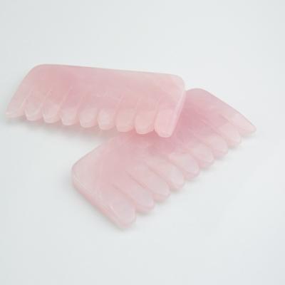 Rose Quartz Gua Sha Jade Comb Anti Wrinkle Jade Scalp Massager