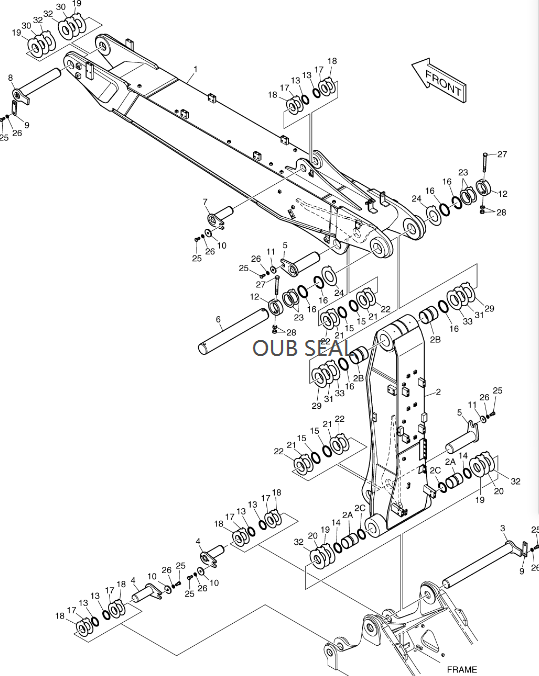 Уплотнения счищателя пыли 2180-1106BD24 VAY DLI DWI для Doosan DL250 DX140LCR DX140W DX160W DX170W