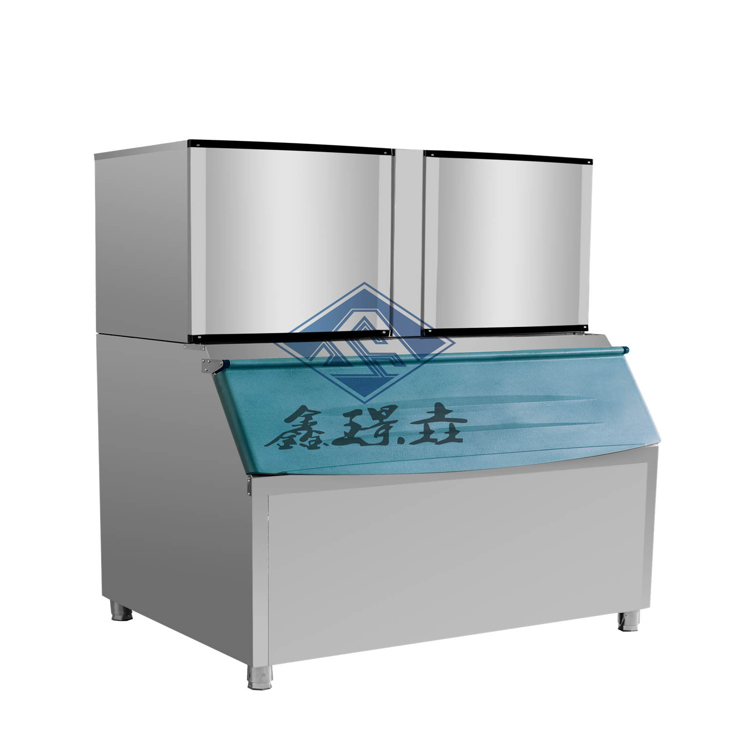 Commercial Combined Type Automatic Ice Cube Maker with 300Kg Ice Storage Capacity