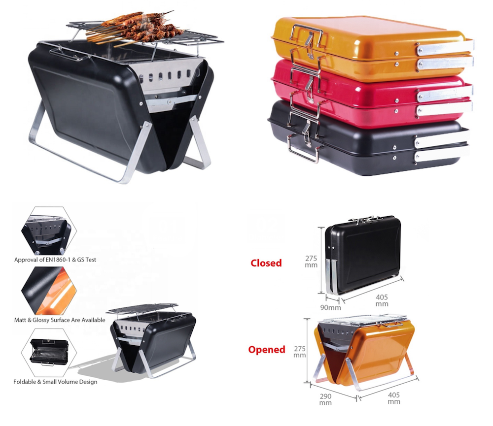 Painted Steel Camping Barbecue Grill Oven Cool Camping Accessories EN1860