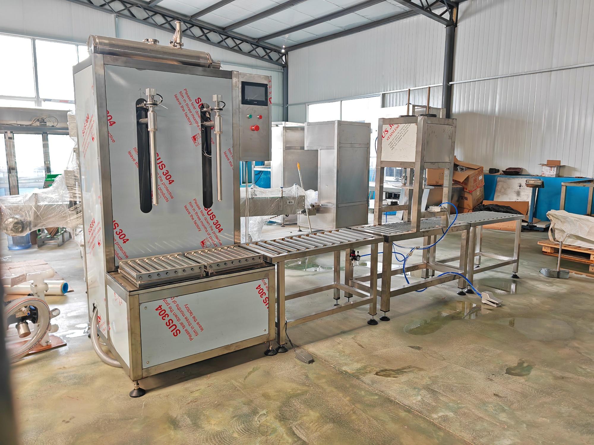High Viscosity Liquid Semi Automatic 5kg Weighing Filling Pump Machine for Beverage & Pure Water Big Oil Bottle 4 Nozzles