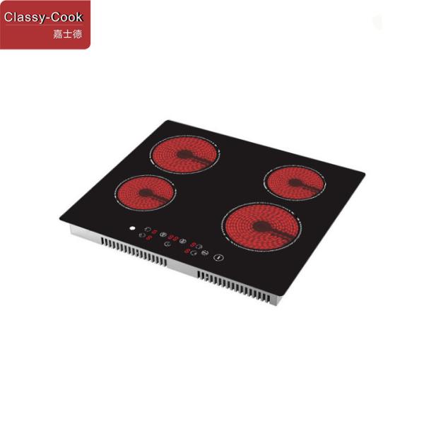 36 In. Radiant 4 Elements Dual Ring Electric Ceramic Glass Cooktop In Black