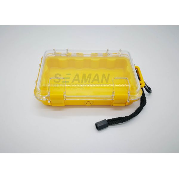 Small Waterproof Protective Hard Case with silicone pad For Camping, Fishing