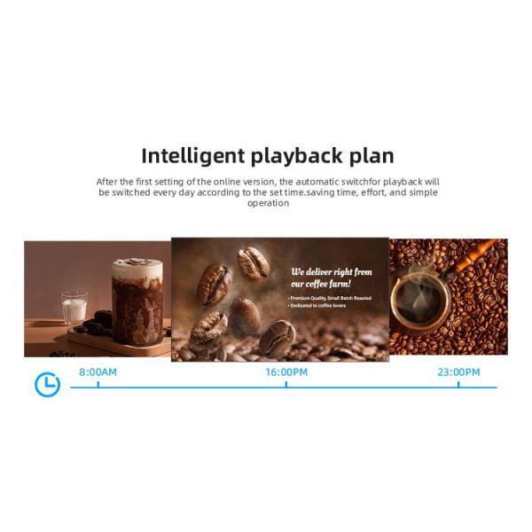 43 - 86 inch Lcd Digital Menu Boards for Coffee Shop Restaurant CMS