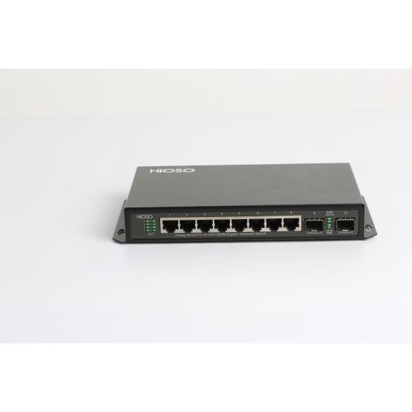 8 10/100/1000M RJ45 2 1000M SFP Ports Gigabit Ethernet Switch 10 Ports