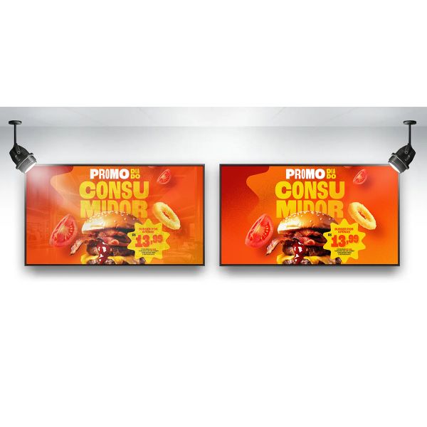 Ceiling Mounted Hanging Digital Signage Lcd Restaurant Menu Poster Ad Screen