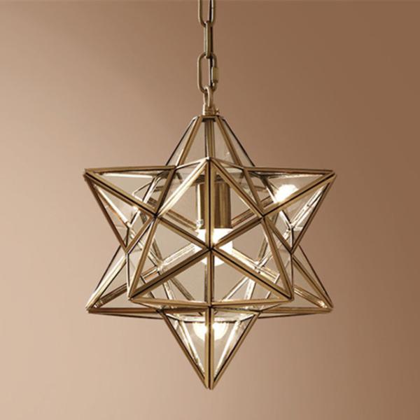 Nordic Led Pendant Lights Art Glass Start Geometric Pendant Lamp(WH-GP-170)