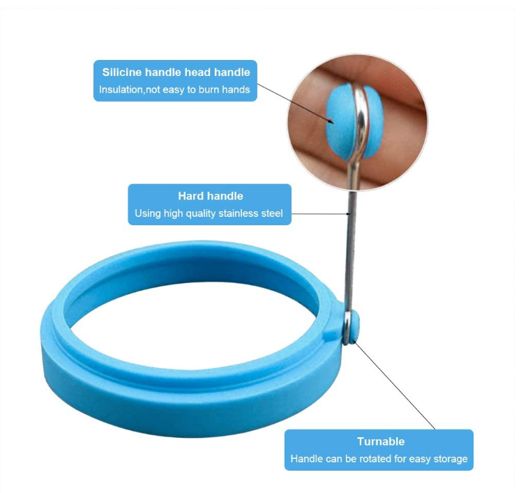 Omelette Silicone Egg Ring Mold For Fried Pancake Egg Cooking