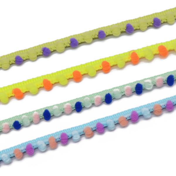 Mix Color High Tenacity Pom Pom Trim DIY Ball for Bags