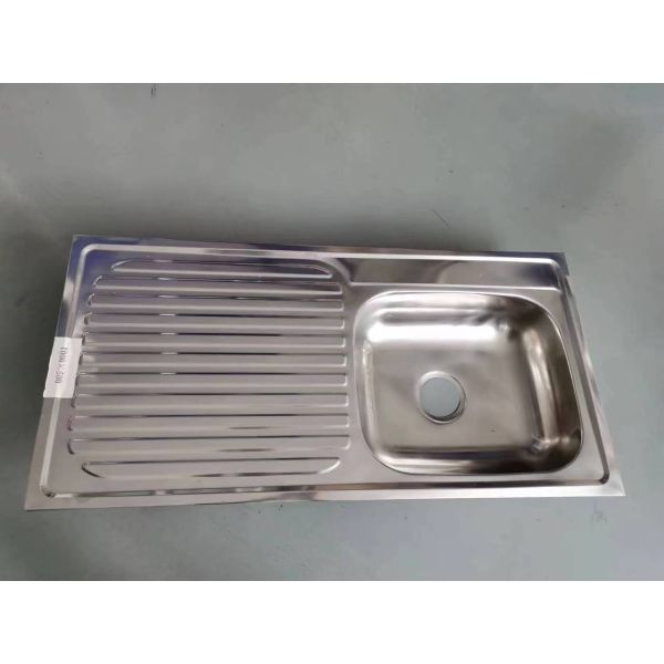 Steel Kitchen Sink With Drainboard Drainer Included Rust Resistant