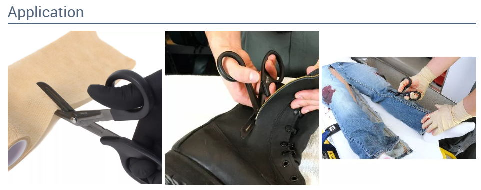 Black Coated medical shear scissors pouch Trauma Bandage EMS IFAK Clamp