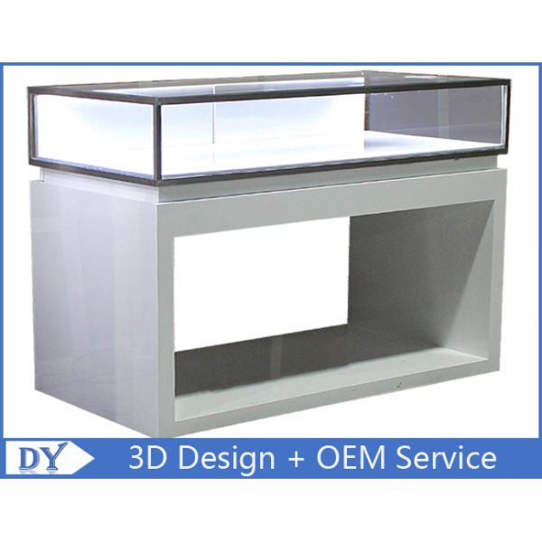 Big Size White Jewelry Display Cases With Lock / Jewellery Display Cabinets