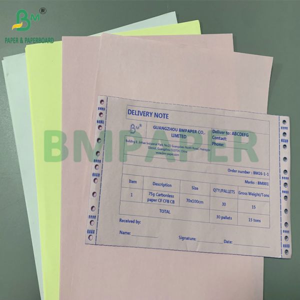 Blue Image High Contrast Premium 48gsm 75gsm Carbonless Copy Paper for Clear Copies