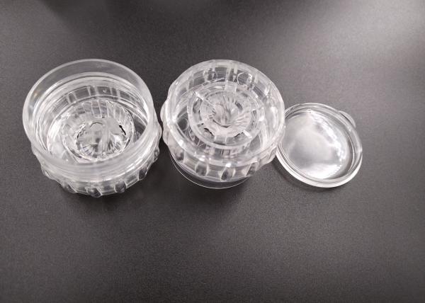(KPL-011) Round Grinder Cap Accessories Refillable Clear Or Black 22.3 G