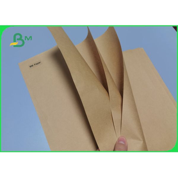 Strong quality 90gsm Semi Extensible brown Kraft paper rolls for Cement bags