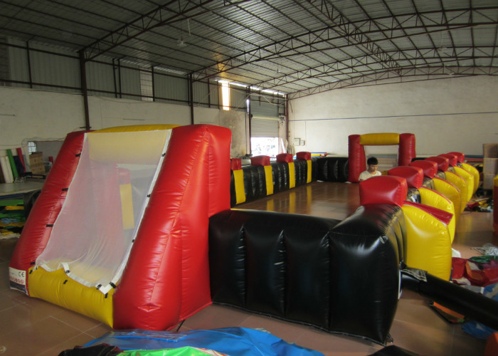 Смешной двор Inflatables футбола, футбольное поле крупного плана огнестойкость 12 x 6m